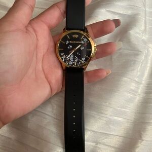 Juicy Couture Black and Gold Floral Watch